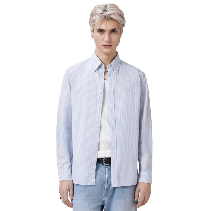 AllSaints Saint Long Sleeve Ramskull Cotton Shirt image number 0